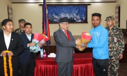 PM honours Nepali cricket team, announces Rs300k cash award